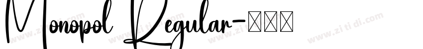 Monopol Regular字体转换